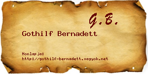 Gothilf Bernadett névjegykártya